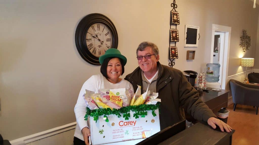 Neal delivers St Patrick's Day goodies to Four Seasons